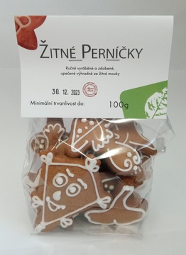 Žitné perníčky zdobené 100g BAZALKA 