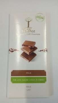 Balance 38% mléčná čokoláda 85g se stévií
