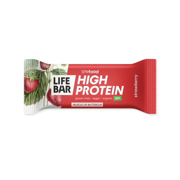 Bio Lifebar Proteinová tyčinka s jahodami 40g Lifefood