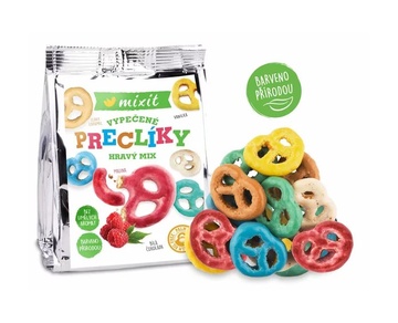 Mix slaných preclíků - Hravý mix barevný 70g Mixit