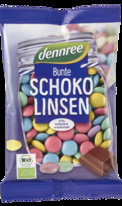 Dennree Lentilky čokoládové barevné 100g BIO