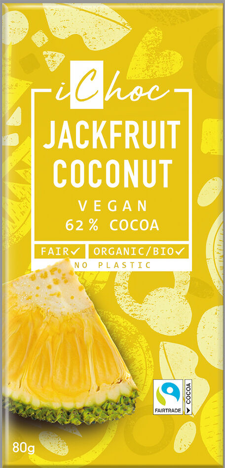 Bio čokoláda 80g Jackfruit a kokos iChoc