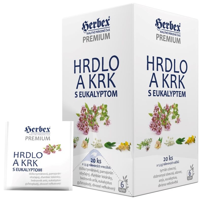 Čaj Hrdlo a Krk s eukalyptem 30g Premium Herbex