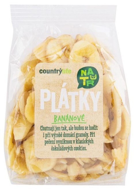 Banánové plátky - chipsy  100 g COUNTRY LIFE 
