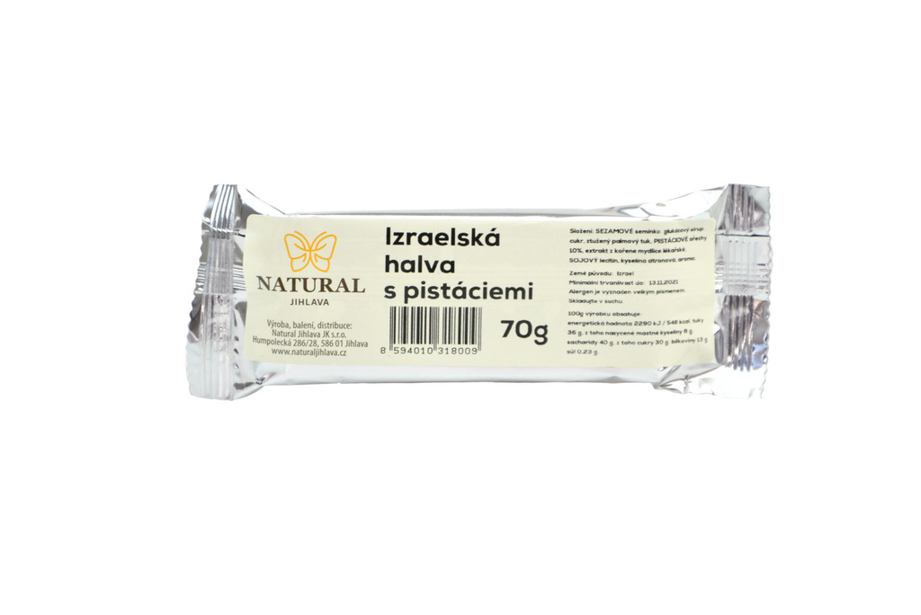 Izraelská chalva s pistáciemi 70g Natural Jihlava