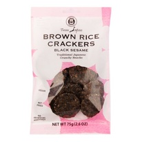 Crackry celozrnné rýžové s černým sezamem 75g MUSO