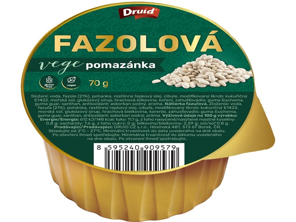 Fazolová vege pomazánka 70g Druid