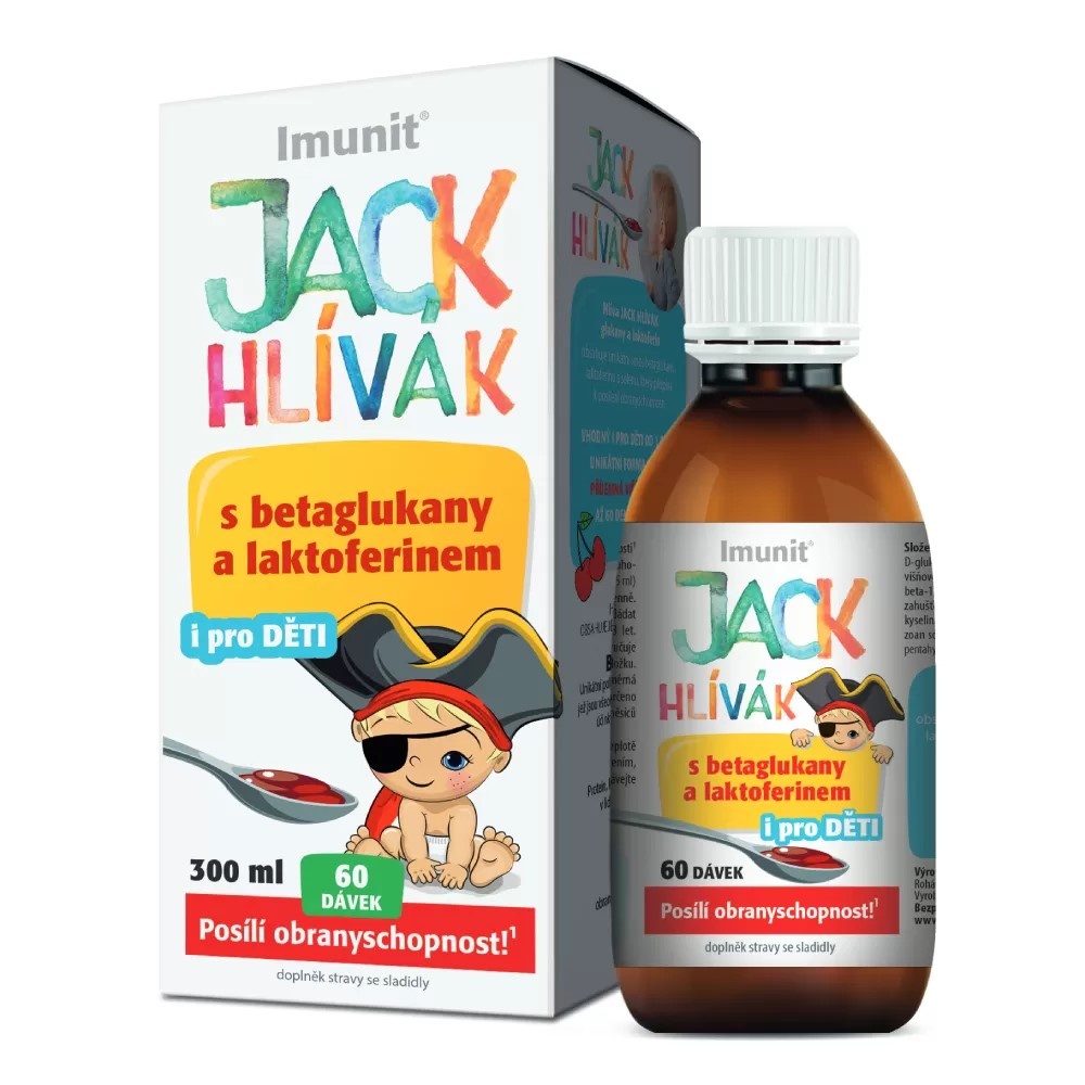 Hlíva JACK Hlívák glukany + laktoferin 300 ml 