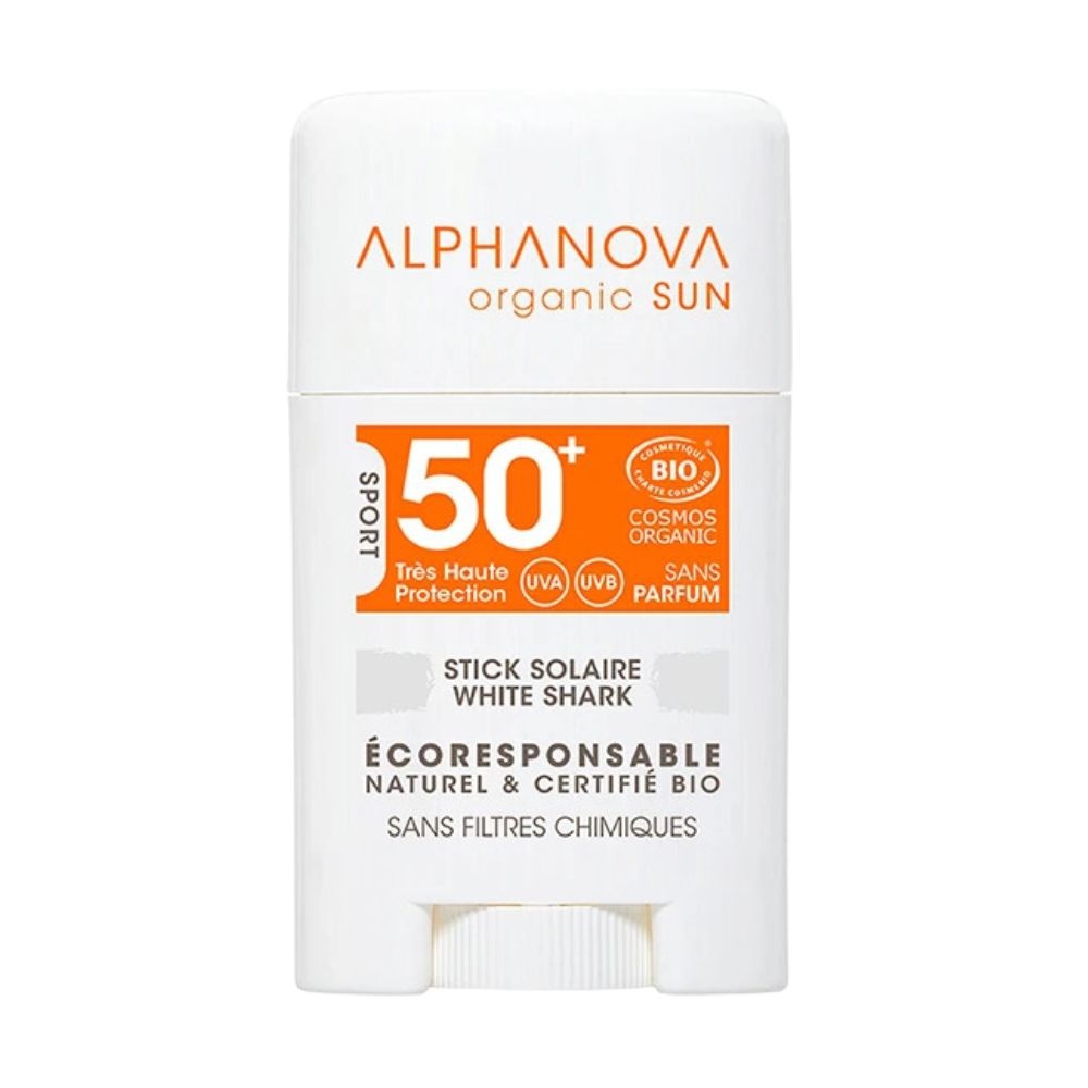 Bio Opalovací krém v tyčince SPF 50 bílý 12g  Alphanova