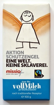 BIO Mléčná čokoláda Anděl Naděje 100g FairTrade GEPA