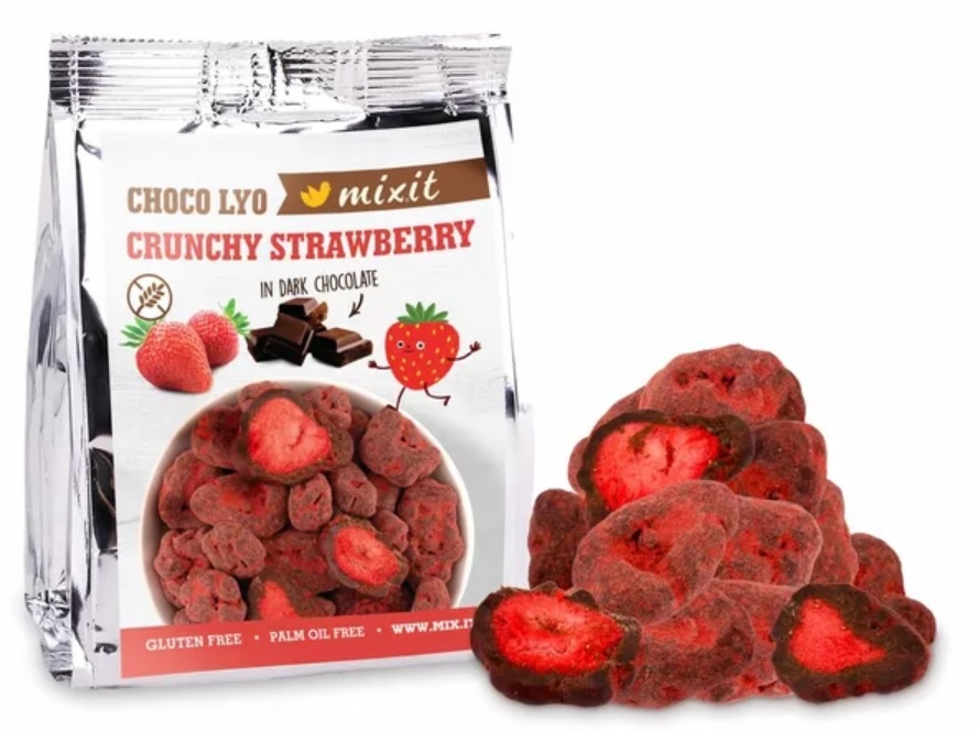 Křupavé jahody v čokoládě 60 g Mixit