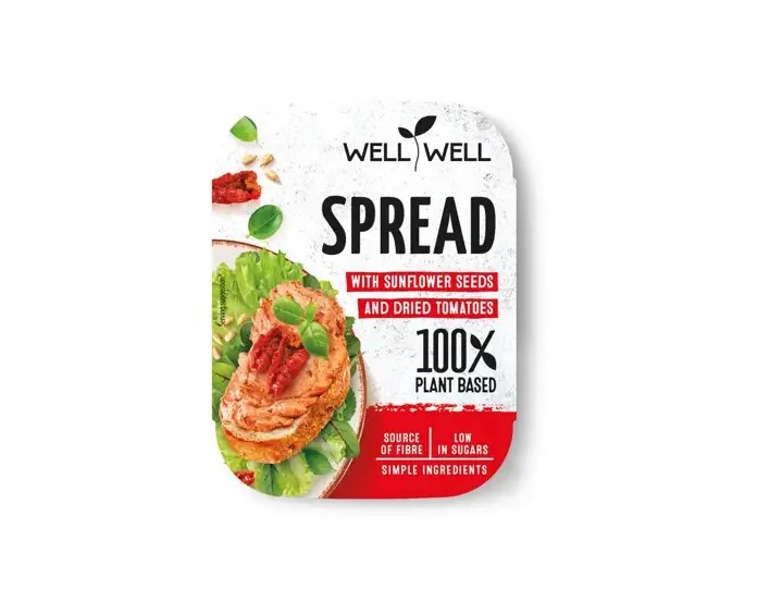 Pomazánka se slunečnicí, suš.rajčaty, bazalkou 125g Well Well
