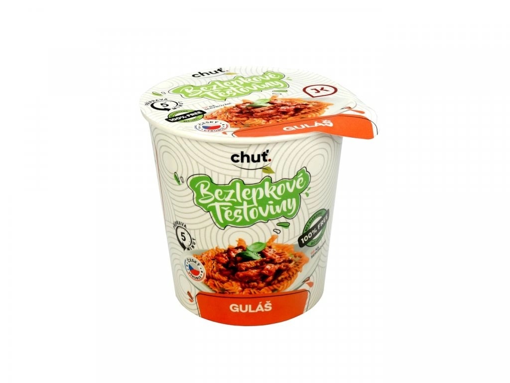 Instantní bezlepkové těstoviny s gulášovou omáčkou 60g J.K.Food