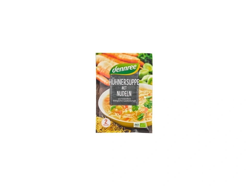 Bio Kuřecí polévka s nudlemi 45g Dennree