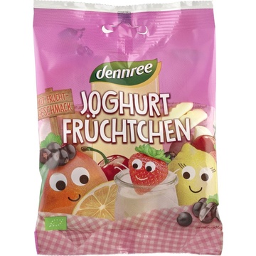 Jogurtové bonbóny gumové ovoce 90g BIO Dennree