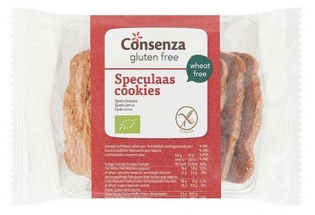 BIO sušenky Speculaas s vůní koření bez lepku 100 g Consenza