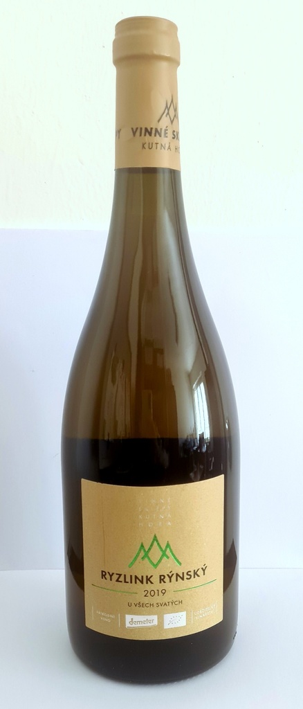 Bio Víno Ryzlink Rýnský 2019 U Všech Svatých 750ml VS Kutná Hora