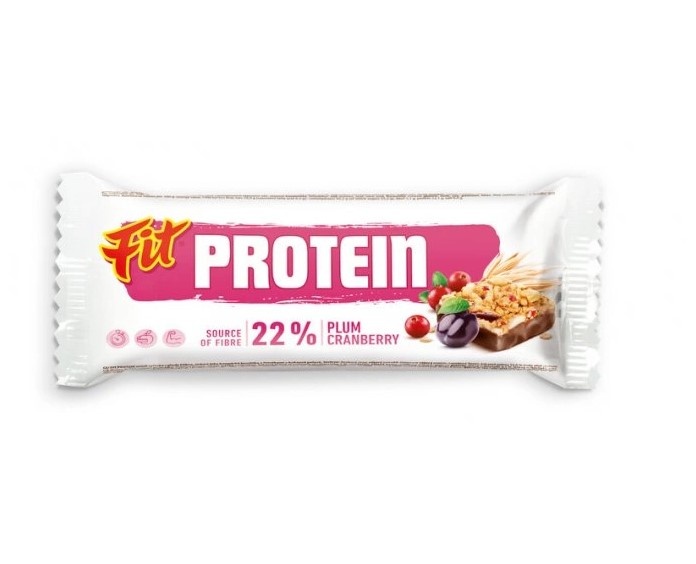 Fit Protein müsli tyčinka s brusinkami a švestkami 35g