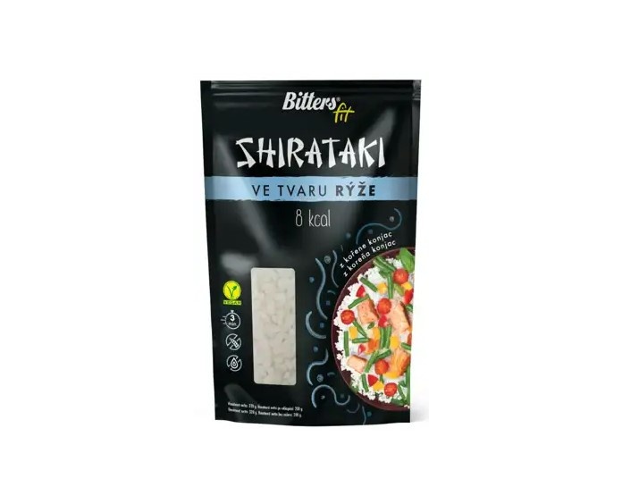 Shirataki - příloha z kořene konjac ve tvaru rýže 200g BittersFIT