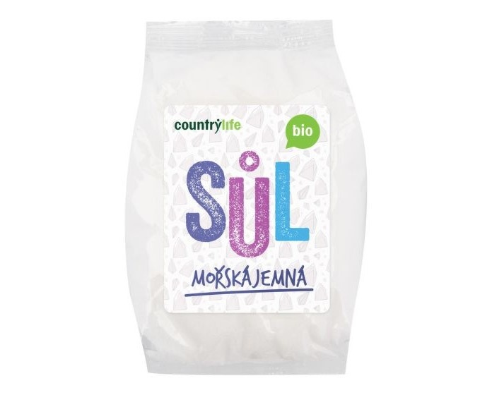Bio Mořská sůl JEMNÁ 1kg Country Life