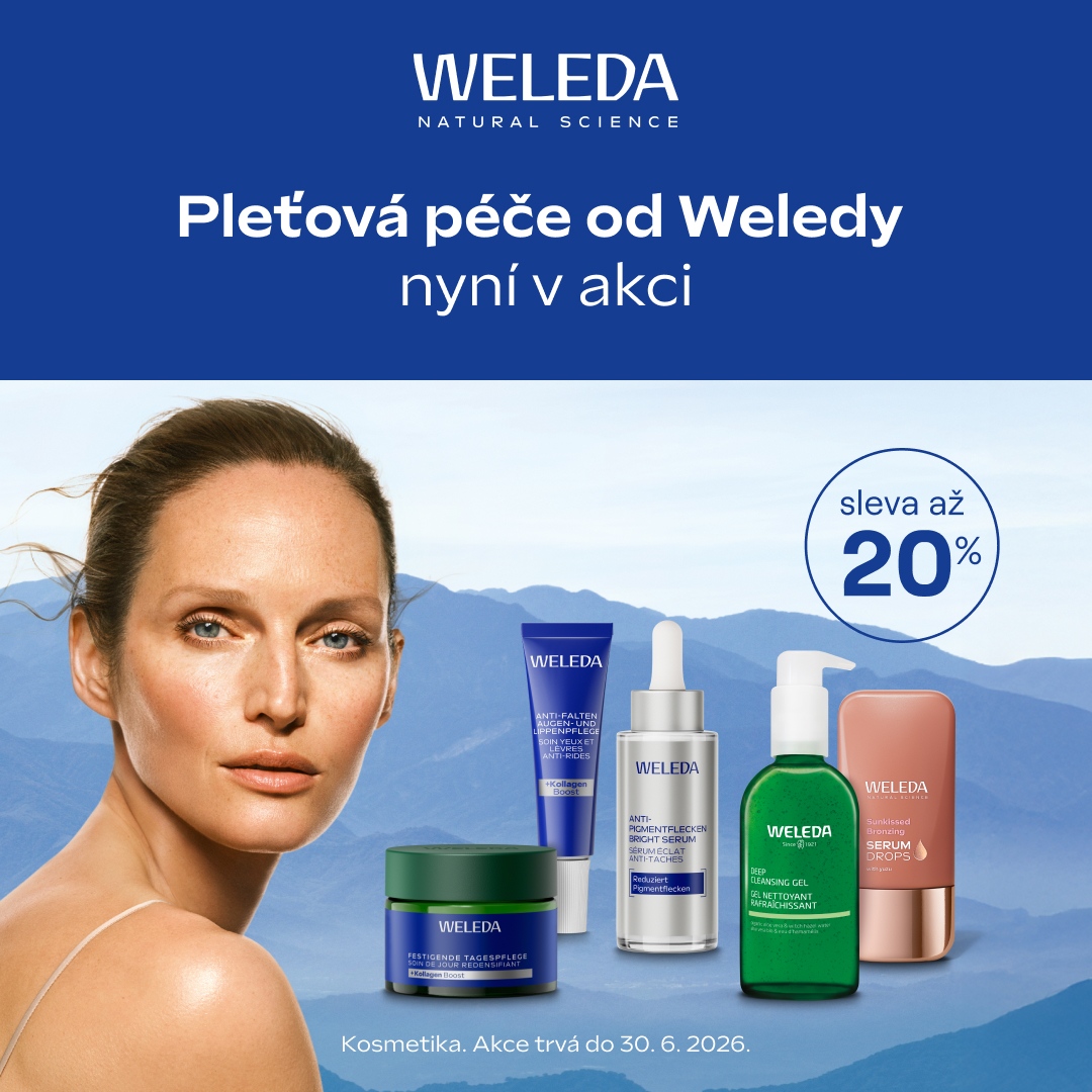 AKCE -20 % NA INOVATIVNÍ NOVINKOVÉ PRODUKTY WELEDA
